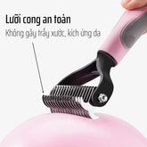 Lược gỡ rối lông có lưỡi cong không gây trầy xước da